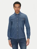 Koszule męskie - Liu Jo Koszula jeansowa QA5294 D0256 Niebieski Regular Fit - miniaturka - grafika 1