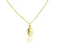 Biżuteria religijna - Medalik z Matką Boską srebro pozłacane 24k - miniaturka - grafika 1