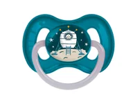 Smoczki do butelek - Canpol babies Smoczek kauczukowy okrągły 0-6m Space niebieski - miniaturka - grafika 1