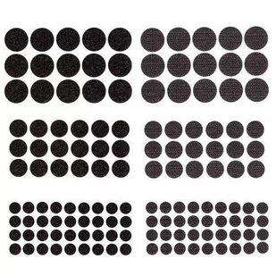 Rzep samoprzylepny kółka mix 69 szt. - czarny - Prace ręczne dla dzieci - miniaturka - grafika 1