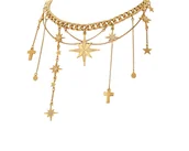 Naszyjniki - Choker z gwiazdkami i krzyżykami (C24/WIO/12AU) - miniaturka - grafika 1