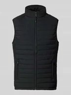 Kurtki męskie - Kamizelka pikowana ze stójką i kieszeniami zapinanymi na zamek błyskawiczny - miniaturka - grafika 1