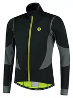 Kurtki męskie - Męska Kurtka Rowerowa Rogelli Winterjacket Brave | Black/Grey/Fluor - Rozmiar M - miniaturka - grafika 1