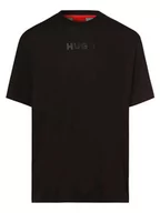 Koszulki męskie - HUGO - T-shirt męski  Daktai, czarny - miniaturka - grafika 1