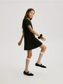 Sukienki i spódniczki dla dziewczynek - Reserved - Tweedowa sukienka z cekinami - czarny - miniaturka - grafika 1