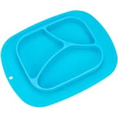 Miseczki i talerzyki dla dzieci - GiliGums Talerzyk z podkładką turkusowy - miniaturka - grafika 1