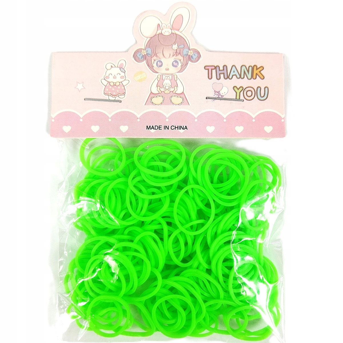 Gumki do robienia bransoletek naszyjników LOOM BANDS zielone 200szt