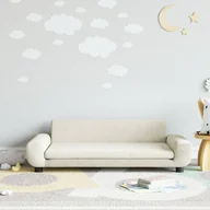 Meble do sypialni - vidaXL Sofa dla dzieci, kremowe, 100x54x33 cm, aksamit - miniaturka - grafika 1