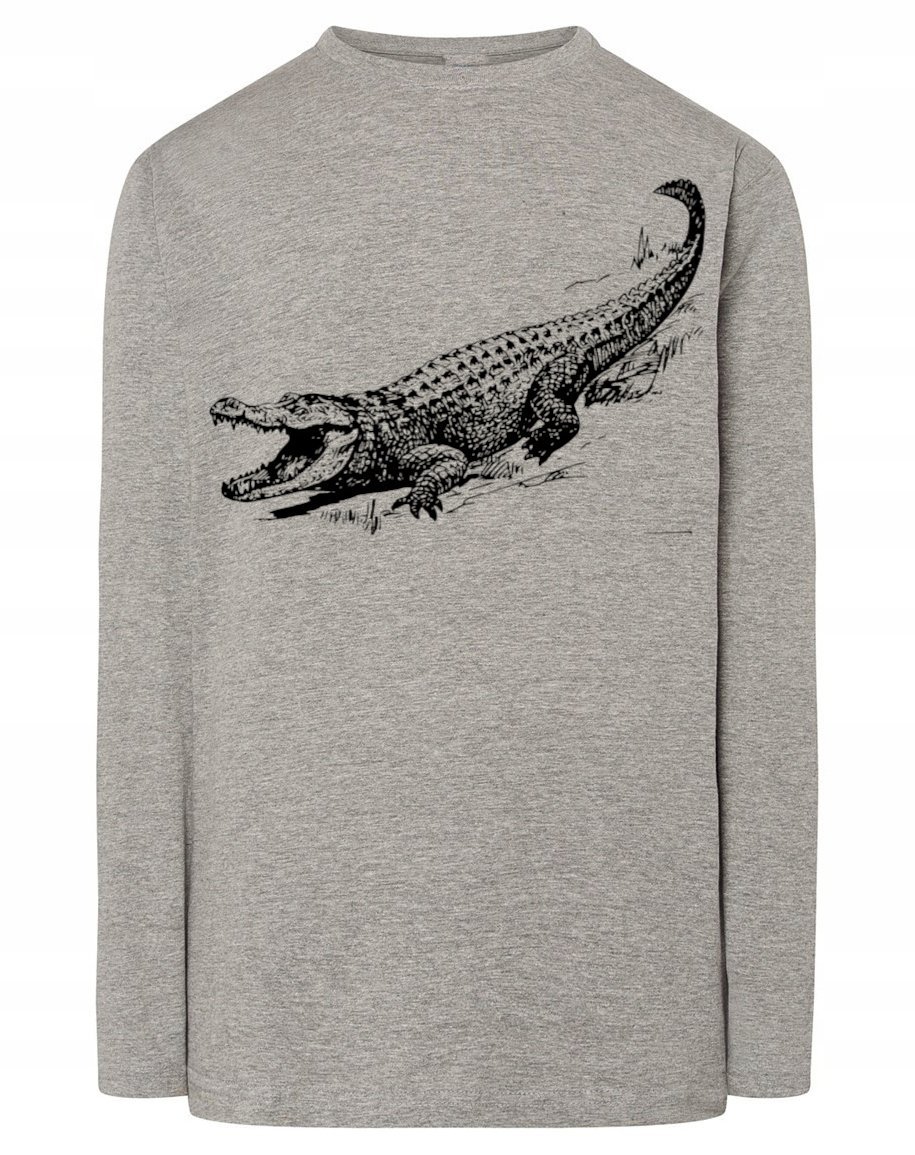 Longsleeve męski nadruk ZWIERZĘ ALIGATOR r.XL