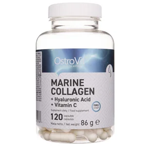 Ostrovit Marine Collagen+Hyaluronic Acid+Vitamin C 120caps - Witaminy i minerały dla sportowców - miniaturka - grafika 2