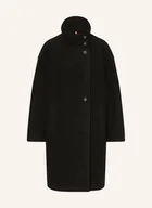 Płaszcze damskie - Tommy Hilfiger Płaszcz Wełniany schwarz - miniaturka - grafika 1