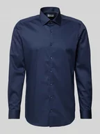 Koszule męskie - Koszula biznesowa o kroju slim fit z kołnierzykiem typu kent - miniaturka - grafika 1
