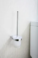 Akcesoria do wc - Blue Water DOR-97090 materiał mosiądz wykończenie chrom pojemnik na szczotkę wykonany z matowego szkła - miniaturka - grafika 1