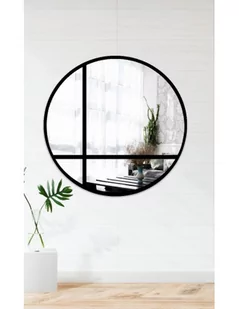 Lustro okrągłe ze szprosami OKTAN I w czarnej matowej ramie mdf - kolor ramy do wyboru, Dostępne wymiary: Średnica 60cm - Lustra Lustro okrągłe ze szprosami OKTAN I w czarnej matowej ramie mdf - kolor ramy do wyboru, Dostępne wymiary: Średnica 60cm - Lustra - miniaturka - grafika 1