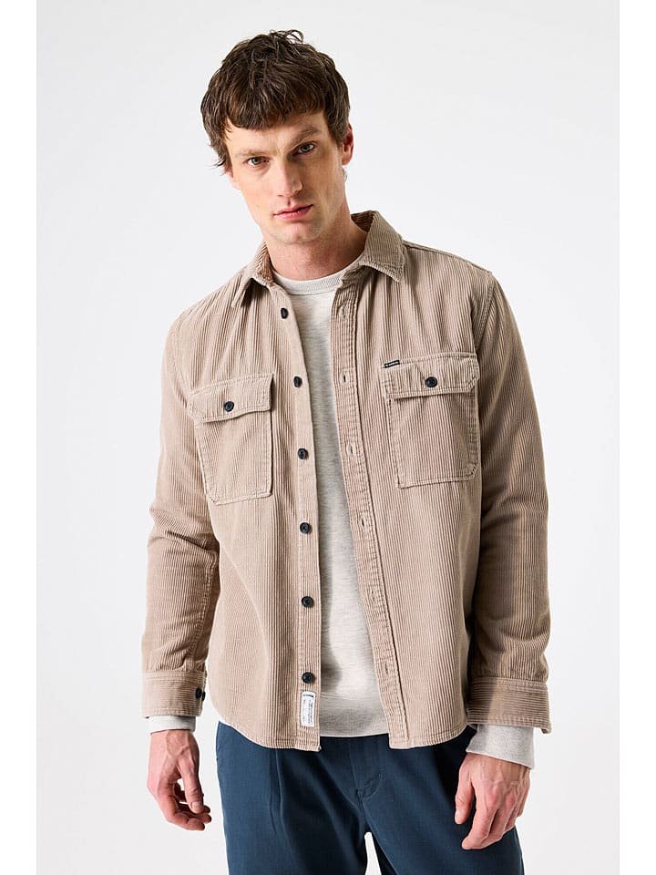 Garcia Koszula sztruksowa w kolorze beżowym
