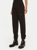 Spodnie damskie - Pinko Spodnie materiałowe Globo 102042 A215 Czarny Regular Fit - miniaturka - grafika 1