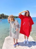 Sukienki i spódniczki dla dziewczynek - Ponczo kąpielowe z bawełnianej frotte SIMPLY RED - miniaturka - grafika 1