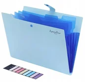 Teczki i skoroszyty - Teczka Na Dokumenty Składana 5 Przegródek Biwuar Niebieska - miniaturka - grafika 1