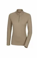 Koszulki jeździeckie - Pikeur Bluzka damska ZIP SHIRT 4271 SPORTS - soft taupe - miniaturka - grafika 1
