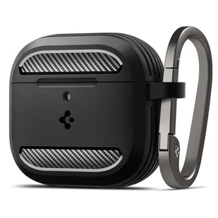 Etui na słuchawki SPIGEN Rugged Armor do Apple Airpods 4 Czarny - Akcesoria do słuchawek - miniaturka - grafika 1