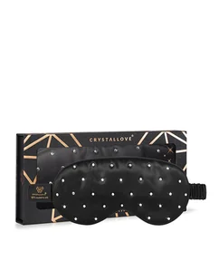 CRYSTALLOVE Opaska na oczy z jedwabiu z kryształkami - black - Akcesoria do bielizny - miniaturka - grafika 1