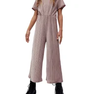 Kombinezony dla dzieci - Kombinezon dziewczęcy Mango elegancki letni plisowany różowy-128 - miniaturka - grafika 1