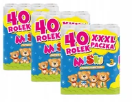 Papier toaletowy - Papier toaletowy 40R MIŚKI 3W - 120 Rolek - miniaturka - grafika 1