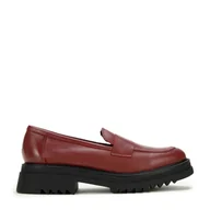 Mokasyny damskie - Damskie mokasyny skórzane na platformie wiśniowe - Wittchen - miniaturka - grafika 1