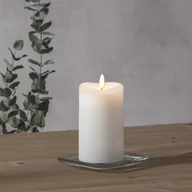 Świece - Świeca Led woskowa pieńkowa FLAMME biała 14cm - miniaturka - grafika 1