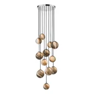 Lampy sufitowe - Lampa wisząca Mikara 12 Light Cluster Pendant Polished Chrome Glass 2.5M - miniaturka - grafika 1