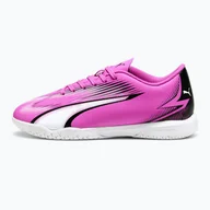 Piłka nożna - Buty piłkarskie dziecięce PUMA Ultra Play TT Jr poison pink/puma white/puma black - miniaturka - grafika 1