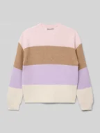 Swetry dla dziewczynek - Sweter z dzianiny o kroju regular fit z mieszanki wiskozy model ‘SANDY’ - miniaturka - grafika 1