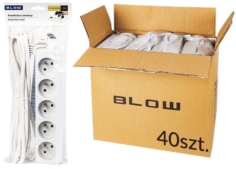 LISTWA ZASILAJĄCA PR-1.5M-5G/W 5 GNIAZD 1.3m