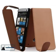 Etui i futerały do telefonów - Etui Cadorabo do HTC ONE M7 w kolorze KAKAO BROWN etui na telefon komórkowy z klapką wykonane z gładkiej sztucznej skóry etui ochronne etui z klapką w stylu książki - miniaturka - grafika 1