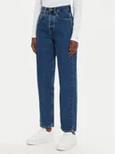 Spodnie damskie - Pepe Jeans Jeansy PL204739 Granatowy Loose Fit - miniaturka - grafika 1