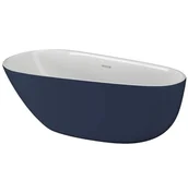 Wanny - Wanna wolnostojąca Polimat Shila 170x85 cm owalna granatowy/biały połysk 00512 - miniaturka - grafika 1