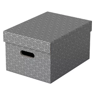 Zestaw 3 szarych pudełek do przechowywania Esselte Home, 26,5x36,5 cm - Pudła i pojemniki do przechowywania - miniaturka - grafika 1