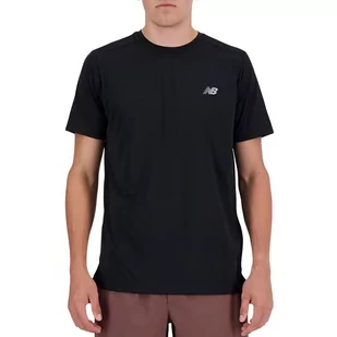 Koszulka New Balance MT41222BK - czarna - Koszulki sportowe męskie - miniaturka - grafika 1