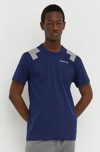 G-Star Raw t-shirt bawełniany męski kolor niebieski gładki - Koszulki męskie - miniaturka - grafika 1