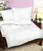 Pościel - Pościel bawełniana 140x200 Biała Jednobarwna Nowość - miniaturka - grafika 1