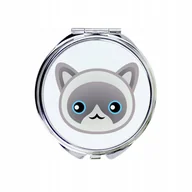 Lusterka do makijażu - Kot Ragdoll Lusterko kieszonkowe, do torebki - miniaturka - grafika 1