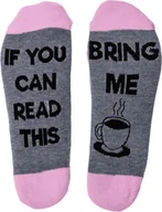Skarpetki męskie - Out of the blue Długie Skarpetki ze Śmiesznym Napisem - IF YOU CAN READ THIS BRING ME COFFEE - miniaturka - grafika 1