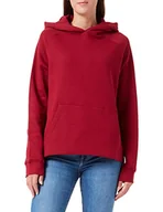 Bluzy damskie - camel active Damska bluza z kapturem z kieszenią typu kangurka, czerwony, XXL - miniaturka - grafika 1