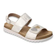Buty dla dziewczynek - Befado obuwie dziecięce 062Y001 srebrny - miniaturka - grafika 1