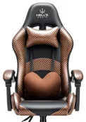 Fotele gamingowe - Fotel Gamingowy Hell'S Chair Rainbow Brown/Brązowy - miniaturka - grafika 1