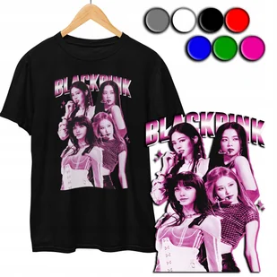 KOSZULKA DZIECIĘCA T-SHIRT Z NADRUKIEM - KPOP BLACK PINK BP - XS 110-116 - Moda i Uroda OUTLET - miniaturka - grafika 1