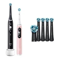 Szczoteczki elektryczne - Oral-B iO 6 (2 sztuki) + Końcówka szczoteczki Oral-B iO Ultimate Clean Czarny (4 szt.) Zestaw - miniaturka - grafika 1