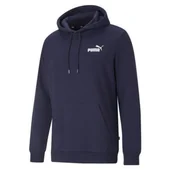 Bluzy sportowe męskie - Męska bluza Puma ESS Small Logo Hoodie FL Rozmiar: L / Kolor: niebieski - miniaturka - grafika 1