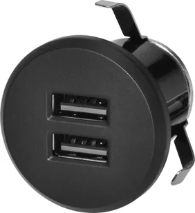Orno Ładowarka 2XUSB 3,4A, wpuszczana w blat, czarna - Gniazdka elektryczne - miniaturka - grafika 1