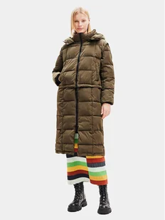 Desigual Kurtka zimowa 23WWEW39 Zielony Oversize - Kurtki damskie - miniaturka - grafika 1